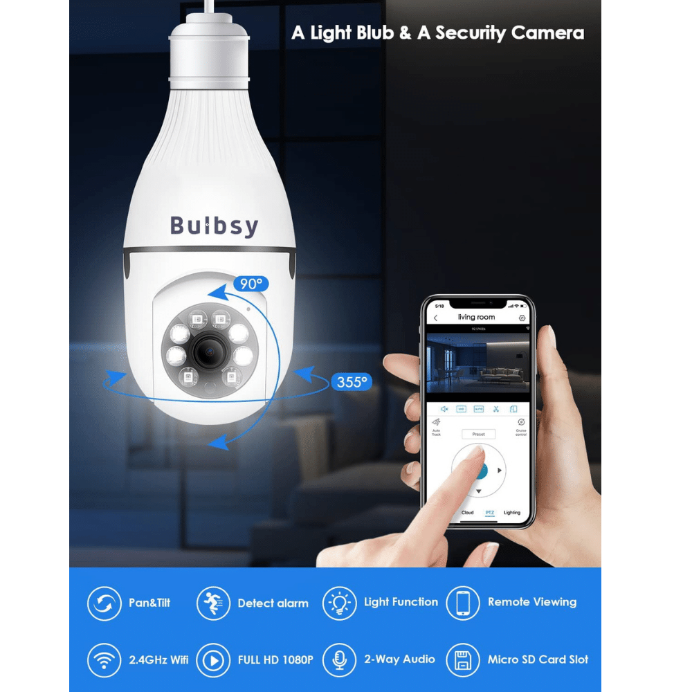 Bulbsy™ - Light Bulb & Security Camera