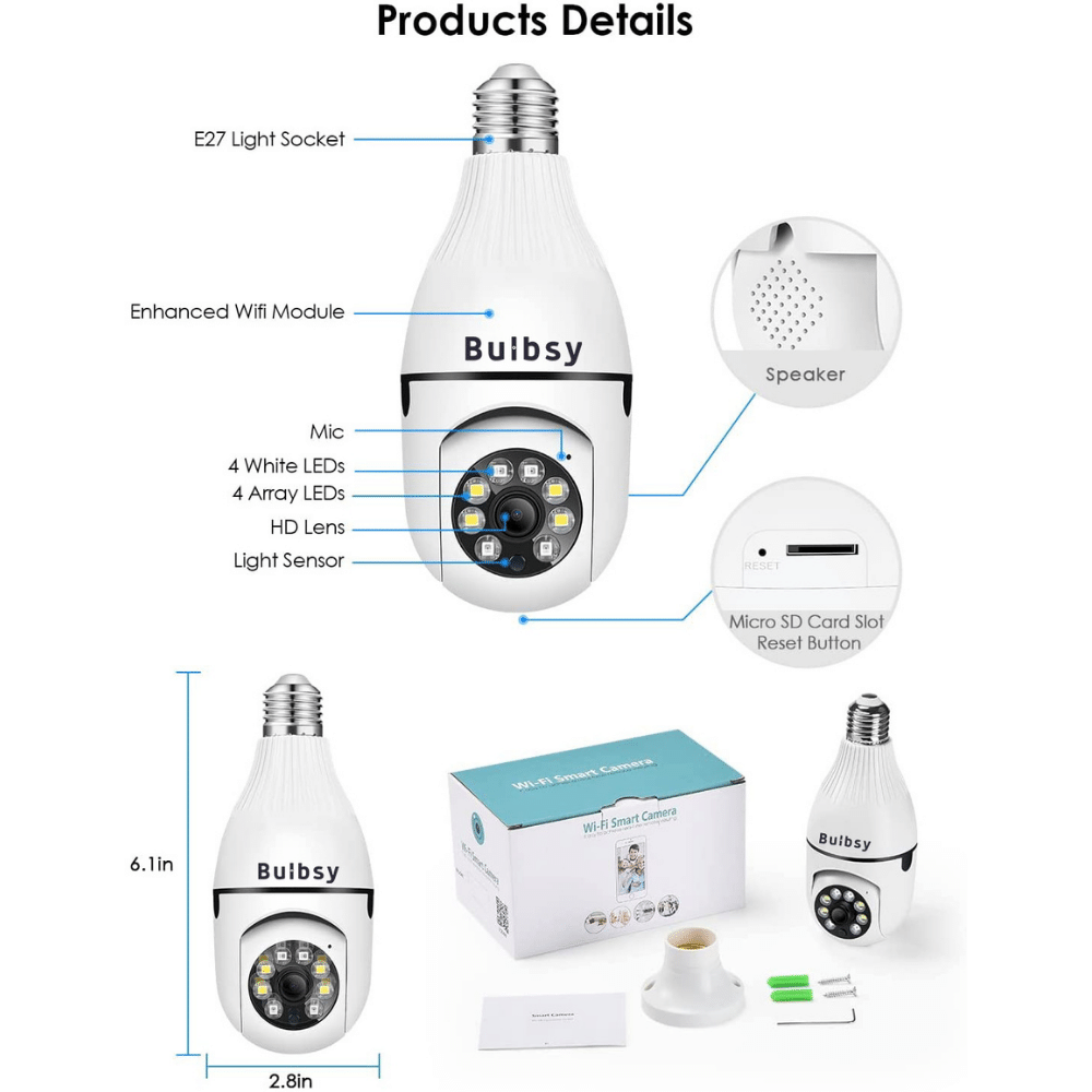 Bulbsy™ - Light Bulb & Security Camera